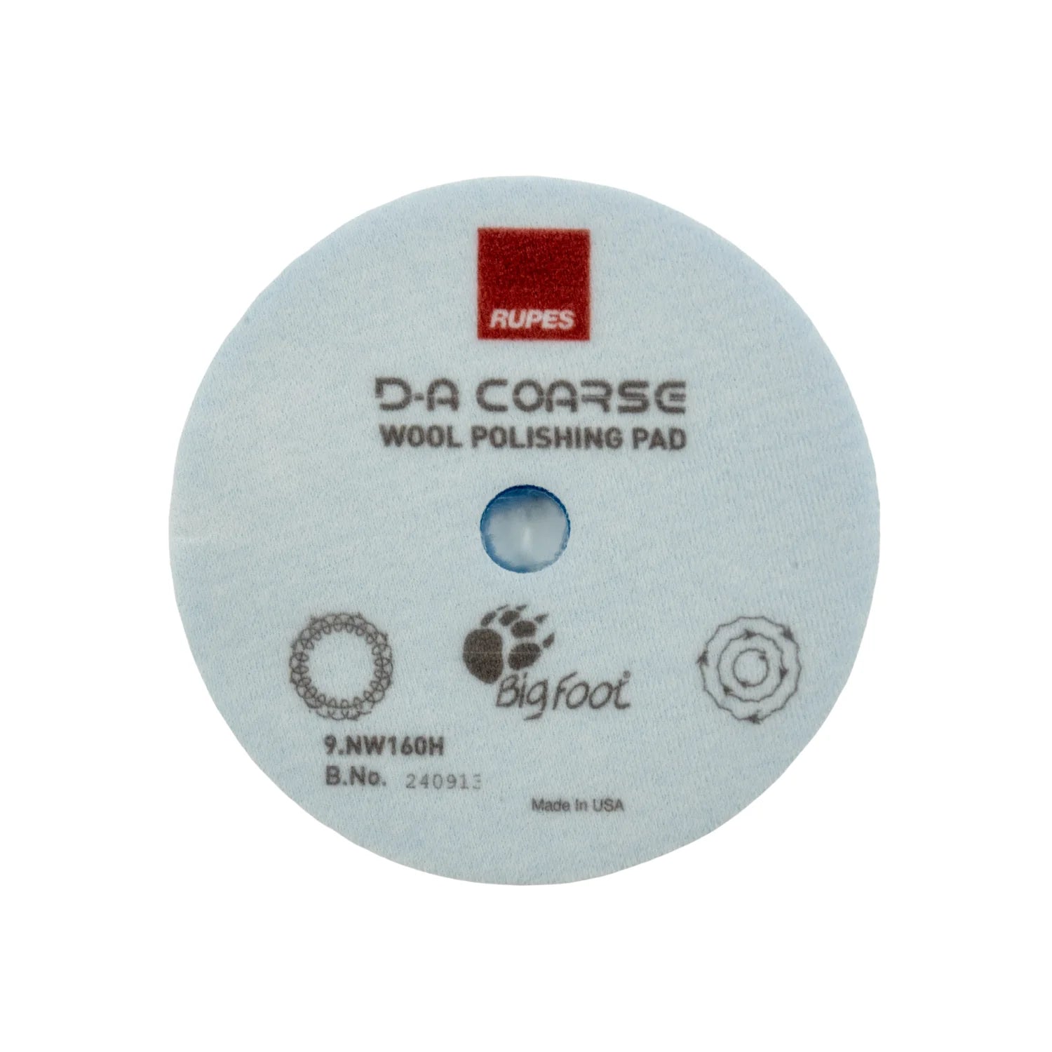RUPES BigFoot DA Coarse Blue Wool Orbital Polishing Pad – Starke