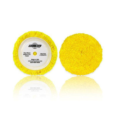 Buff and Shine Grip Back Polishing Wool Pad 7.5" X 1.5"